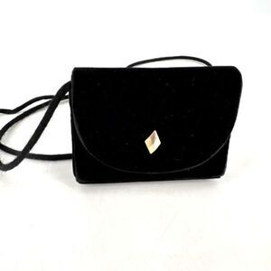 Estee Lauder vintage Y2K velvet mini clutch purse button snap Crossbody